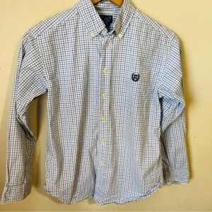 Chaps Button Up Embroidered Logo Boys Shirt